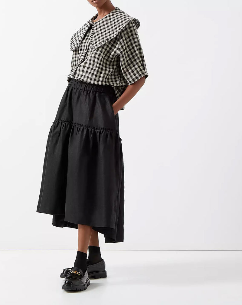 ELLA OVERSIZE COLLAR TOP GINGHAM