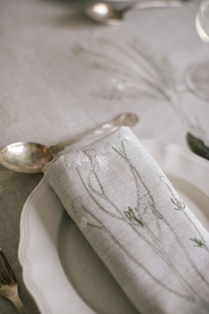 'Herbarium' Series 2, Limited Edition Gift Set of Napkins & Table Runner on Natural Irish linen