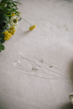 'Herbarium' Series 2, Limited Edition Table Runner on Natural Irish linen