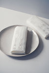 Personalised Gift Set 'Silver Service' Irish Linen Table Runner & Napkins, Metallic