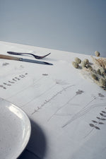 Gift Set 'Irish Wildflower' Irish Linen Table Runner & Napkin with Metallic Embroidery