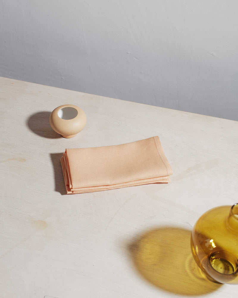 Irish Linen Napkin in Peach