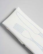 'Silver Service' Embroidered Irish Linen napkins