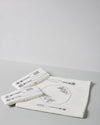 Gift Set 'Silver Service' Irish Linen Personalised Table Runner & Napkins Black