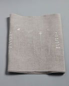 Irish linen table runner with centred Irish wildflower embroidery 