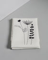 Gift Set 'Irish Wildflower' Irish Linen Table Runner & Napkins with black embroidery