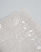 Wildflower embroidery on natural Irish linen napkins 