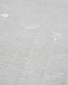 Tablerunner in natural irish linen with white wildflower embroidery 